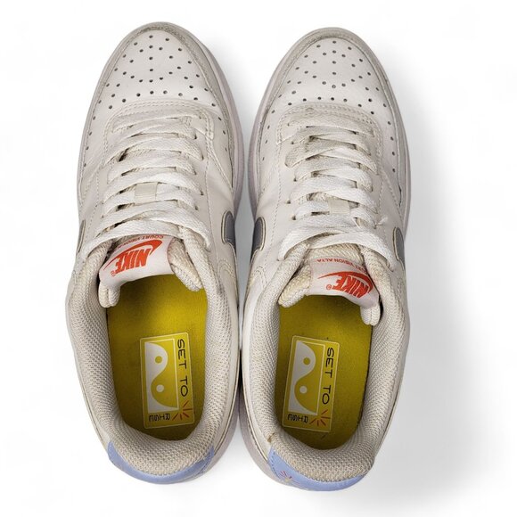 Nike Tennis Shoes Women's Court Vision Alta Phantom Platform Silver Swoosh 9 - Picture 5 of 10